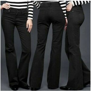 Gap Black 1969 Authentic Flare Jeans